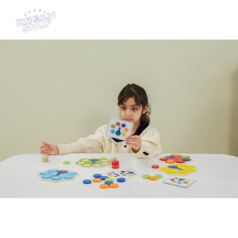 VIGA Drewniana Gra Dopasuj Kolory Pawi Ogon Montessori + Karty VIGA Drewniana Gra Dopasuj Kolory Pawi Ogon Montessori + Karty