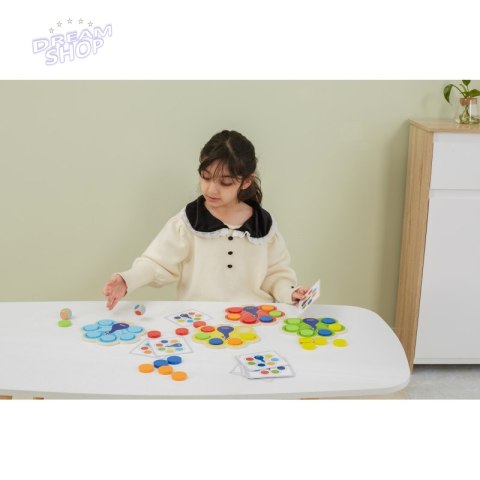 VIGA Drewniana Gra Dopasuj Kolory Pawi Ogon Montessori + Karty VIGA Drewniana Gra Dopasuj Kolory Pawi Ogon Montessori + Karty