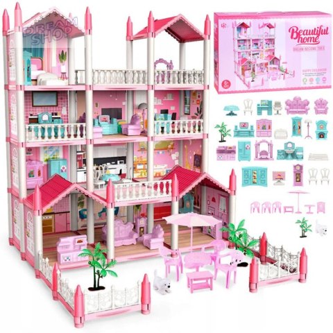 Domek willa dla lalek + mebelki 222 el. ZA4456 Domek willa dla lalek + mebelki 222 el. ZA4456