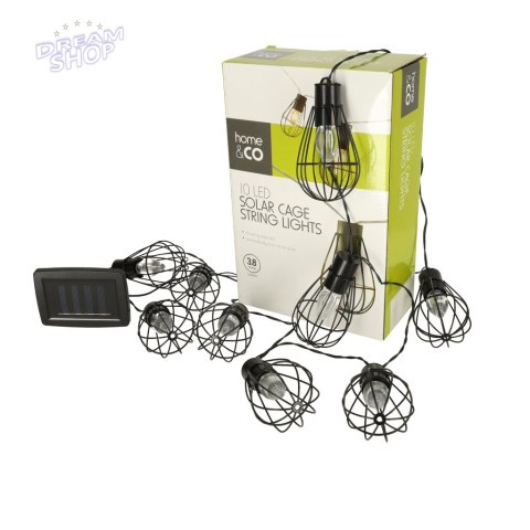 Lampki ogrodowe solarne żarówki girlanda loft 10LED Lampki ogrodowe solarne żarówki girlanda loft 10LED