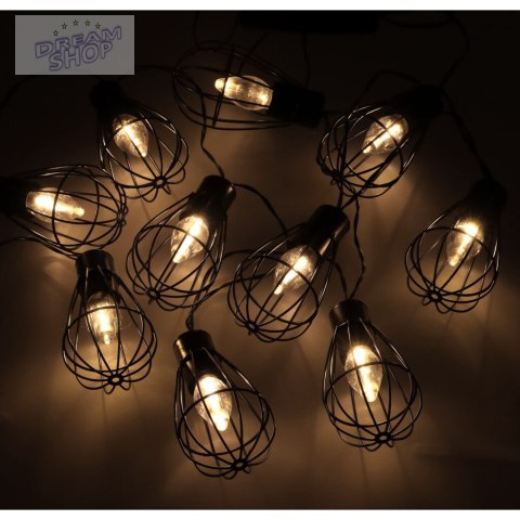 Lampki ogrodowe solarne żarówki girlanda loft 10LED Lampki ogrodowe solarne żarówki girlanda loft 10LED