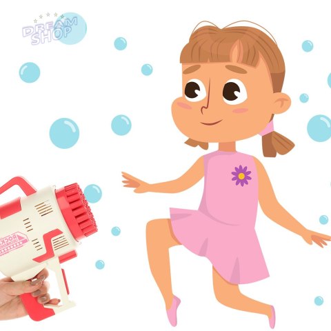Pistolet maszyna do baniek mydlanych bańki mydlane światła różowy Pistolet maszyna do baniek mydlanych bańki mydlane światła różowy