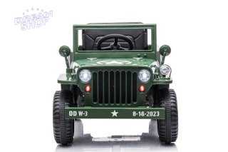 Auto Na Akumulator JH-103 Wojskowa Zieleń 4x4