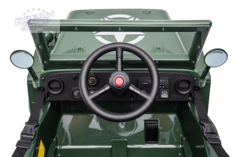 Auto Na Akumulator JH-103 Wojskowa Zieleń 4x4