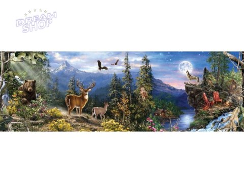 DUŻY Haft Diamentowy, Obraz, Mozaika Diamentowa Diamond Painting PANORAMA GÓR 120x40cm