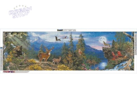 DUŻY Haft Diamentowy, Obraz, Mozaika Diamentowa Diamond Painting PANORAMA GÓR 120x40cm DUŻY Haft Diamentowy, Obraz, Mozaika Diamentowa Diamond Painting PANORAMA GÓR 120x40cm