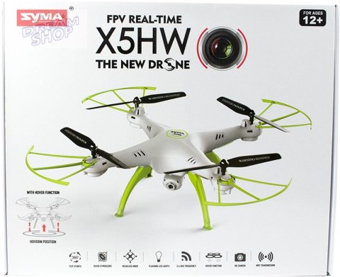 Dron RC Syma X5HW 2,4GHz Kamera Wi-Fi niebieski
