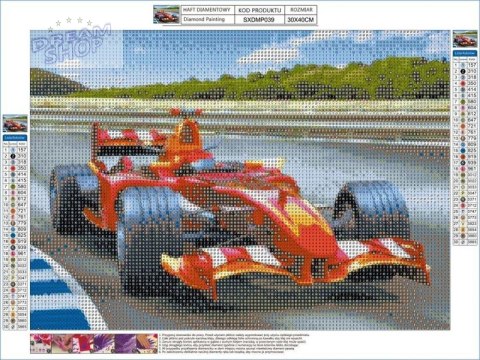 Haft Diamentowy, Obraz, Mozaika Diamentowa Diamond Painting, Auto FORMUŁA 1 40x30cm Haft Diamentowy, Obraz, Mozaika Diamentowa Diamond Painting, Auto FORMUŁA 1 40x30cm