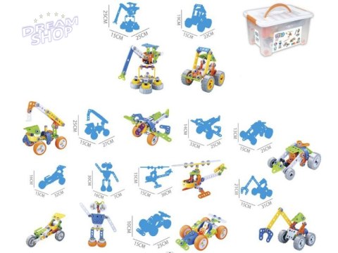 Klocki Elastyczne, Konstrukcyjne 167 El. Samochód, Auto, Helikopter, Samolot, Robot Do Rozkręcania I Skręcania 10w1 Klocki Elastyczne, Konstrukcyjne 167 El. Samochód, Auto, Helikopter, Samolot, Robot Do Rozkręcania I Skręcania 10w1