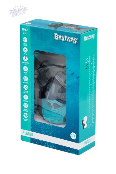 Maska Do nurkowania Pełnotwarzowa Maska Do Snorkelingu S/M Bestway 24060 Maska Do nurkowania Pełnotwarzowa Maska Do Snorkelingu S/M Bestway 24060