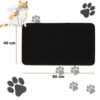 Mata pod kuwetę dla kota wodoodporna dwuwarstwowa 40x60cm