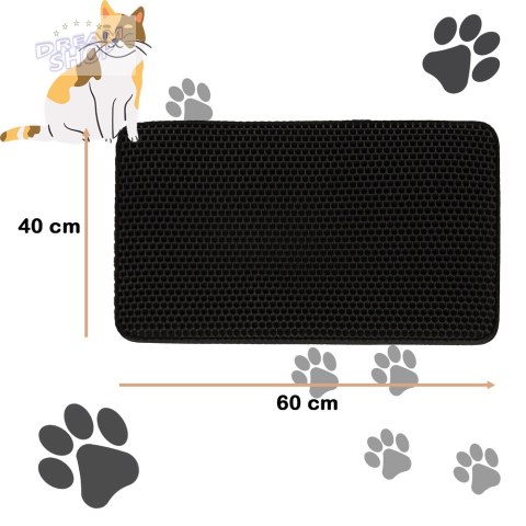 Mata pod kuwetę dla kota wodoodporna dwuwarstwowa 40x60cm Mata pod kuwetę dla kota wodoodporna dwuwarstwowa 40x60cm