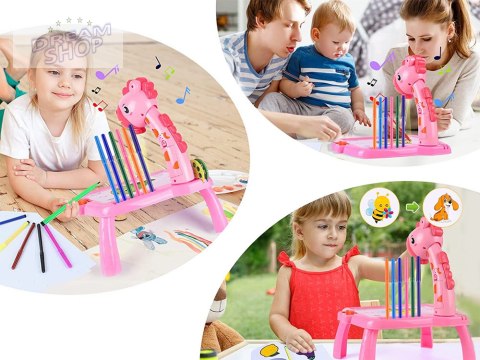 Projektor Żyrafa rzutnik slajdy 12 pisaków TA0101 Projektor Żyrafa rzutnik slajdy 12 pisaków TA0101