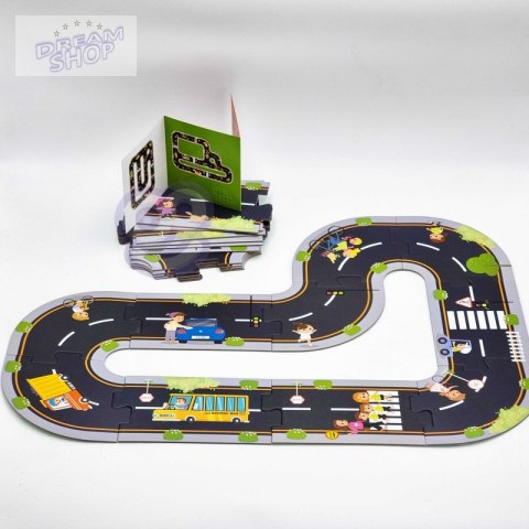TOOKY TOY Puzzle Autostrada Makieta + 3 Samochodziki TOOKY TOY Puzzle Autostrada Makieta + 3 Samochodziki