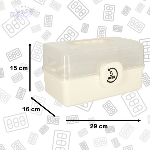 Organizer pojemnik na lekarstwa leki apteczka przechowywania leków 29x16x15cm Organizer pojemnik na lekarstwa leki apteczka przechowywania leków 29x16x15cm