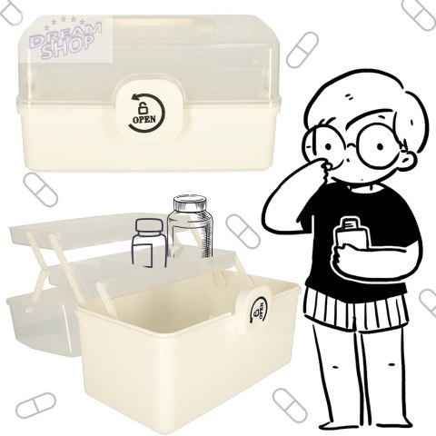Organizer pojemnik na lekarstwa leki apteczka przechowywania leków 29x16x15cm Organizer pojemnik na lekarstwa leki apteczka przechowywania leków 29x16x15cm