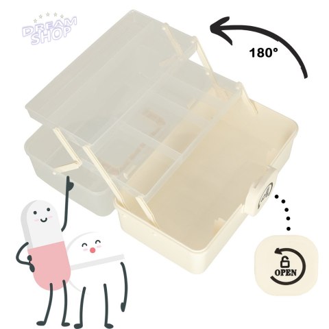 Organizer pojemnik na lekarstwa leki apteczka przechowywania leków 29x16x15cm Organizer pojemnik na lekarstwa leki apteczka przechowywania leków 29x16x15cm