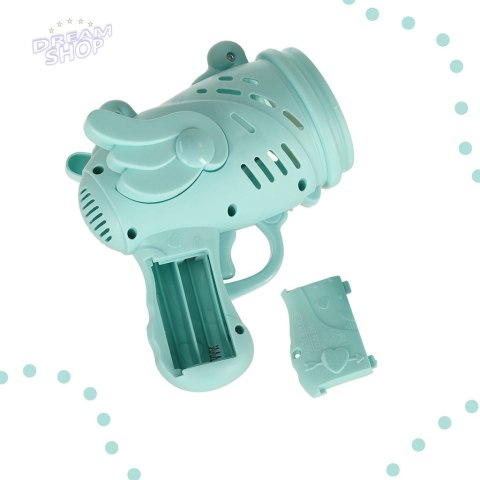 Pistolet do baniek mydlanych bańki mydlane ze skrzydłami niebieski Pistolet do baniek mydlanych bańki mydlane ze skrzydłami niebieski