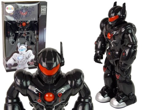 Robot Interaktywny Chodzi Dźwięk Świeci Czarny Robot Interaktywny Chodzi Dźwięk Świeci Czarny
