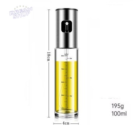 Spryskiwacz dozownik do oleju oliwy ze skalą 100ml Spryskiwacz dozownik do oleju oliwy ze skalą 100ml