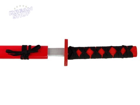 Drewniany Miecz Czerwony Rekwizyt Dla Rycerza 73 cm Drewniany Miecz Czerwony Rekwizyt Dla Rycerza 73 cm