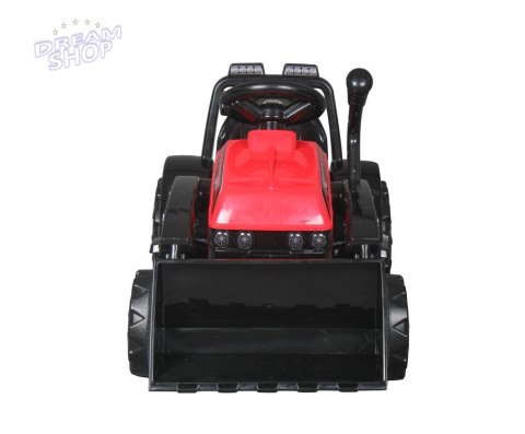 Traktor na Akumulator ZP1001B Z Łyżką Klakson Czerwony Traktor na Akumulator ZP1001B Z Łyżką Klakson Czerwony