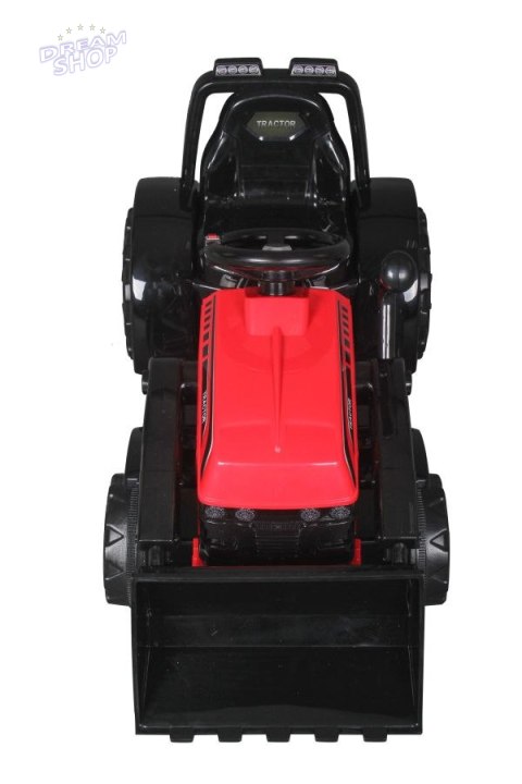 Traktor na Akumulator ZP1001B Z Łyżką Klakson Czerwony Traktor na Akumulator ZP1001B Z Łyżką Klakson Czerwony