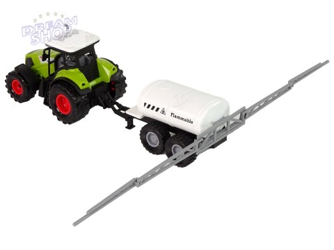 Zestaw Traktor z Maszynami Przyczepa Cysterna Dźwięki LED Zestaw Traktor z Maszynami Przyczepa Cysterna Dźwięki LED