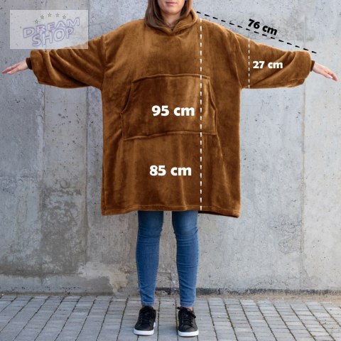 Bluzair Koco Bluza Oversize z Kapturem Toffee 4w1 Bluzair Koco Bluza Oversize z Kapturem Toffee 4w1