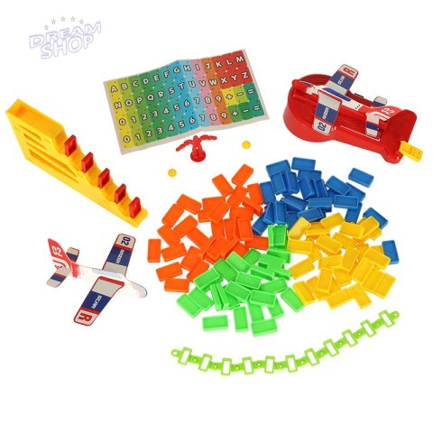 Gra edukacyjna klocki domino samolot z wyrzutnią Gra edukacyjna klocki domino samolot z wyrzutnią
