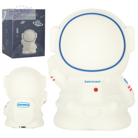 Lampka nocna silikonowa biała astronauta Lampka nocna silikonowa biała astronauta
