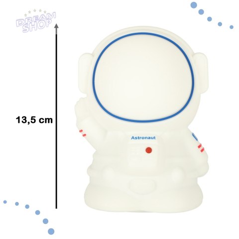 Lampka nocna silikonowa biała astronauta Lampka nocna silikonowa biała astronauta