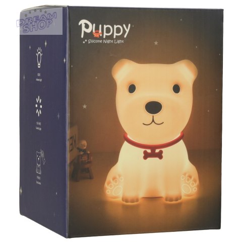 Lampka nocna silikonowa biała piesek Lampka nocna silikonowa biała piesek