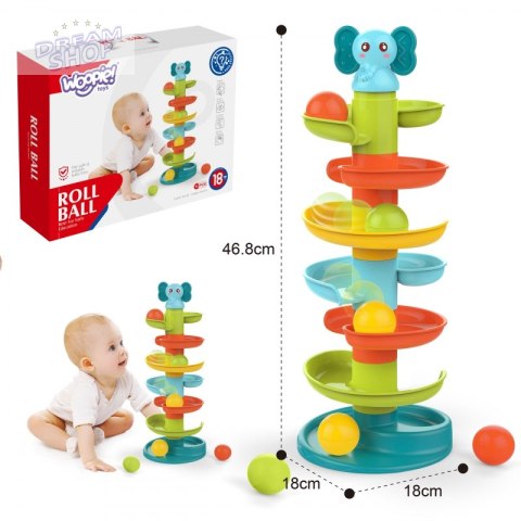 WOOPIE Kulodrom Tor Kulkowy Zestaw Spirala + 3 Kulki WOOPIE Kulodrom Tor Kulkowy Zestaw Spirala + 3 Kulki