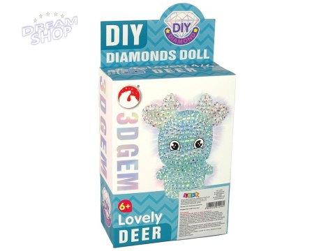 Zestaw DIY Diamentowy Renifer DIY Kryształki Brelok 3D Niebieski Zestaw DIY Diamentowy Renifer DIY Kryształki Brelok 3D Niebieski
