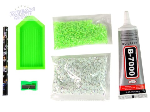 Zestaw Kreatywny Jednorożec DIY Diamenty Kryształki Zielony Zestaw Kreatywny Jednorożec DIY Diamenty Kryształki Zielony
