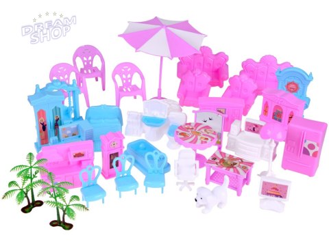 Domek willa dla lalek + mebelki 222 el. ZA4456 Domek willa dla lalek + mebelki 222 el. ZA4456