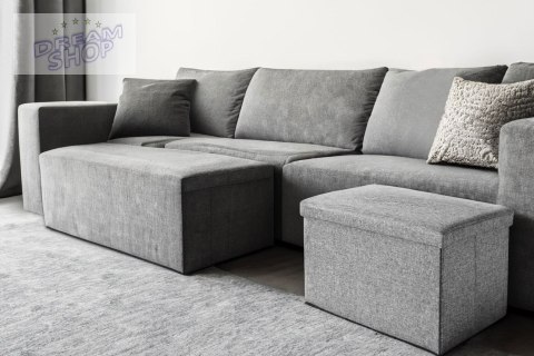 Pufa składana materiałowa DIEGO szary rozmiar XL Pufa składana materiałowa DIEGO szary rozmiar XL