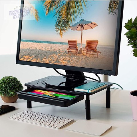 Regulowana podstawka NANKIN pod monitor laptop czarna Regulowana podstawka NANKIN pod monitor laptop czarna