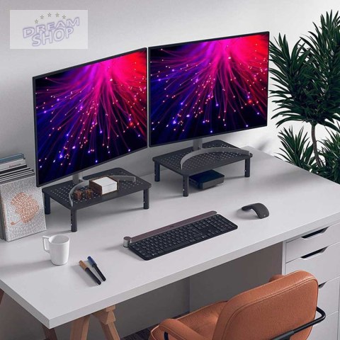 Regulowana podstawka NANKIN pod monitor laptop czarna Regulowana podstawka NANKIN pod monitor laptop czarna