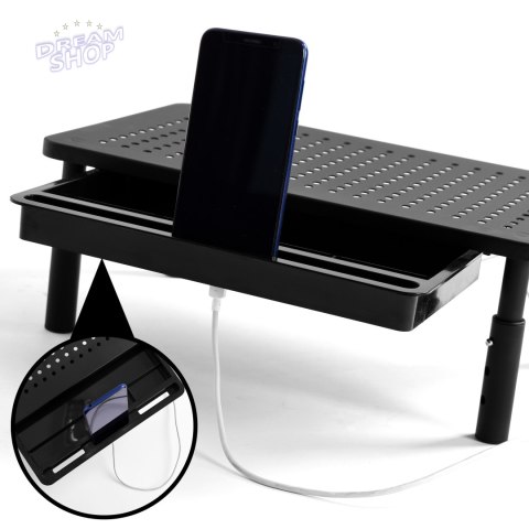 Regulowana podstawka NANKIN pod monitor laptop czarna Regulowana podstawka NANKIN pod monitor laptop czarna