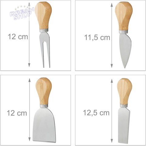 Deska bambusowa do serów WARNA z nożami 22 cm Deska bambusowa do serów WARNA z nożami 22 cm
