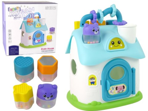 Domek Sorter Edukacyjny Niebieski Klocki Domek Sorter Edukacyjny Niebieski Klocki