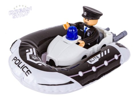Klocki Konstrukcyjne 161 El. POLICJA, ZESTAW POLICYJNY, Motocykl, Ponton, Samochód Do Rozkręcania I Skręcania 8w1