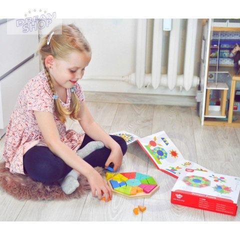 TOOKY TOY Puzzle Ośmiokątne Drewniana Mozaika Edukacyjna (73el.) TOOKY TOY Puzzle Ośmiokątne Drewniana Mozaika Edukacyjna (73el.)