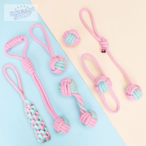 Zestaw 7 zabawek szarpaków dla psa PINKY Zestaw 7 zabawek szarpaków dla psa PINKY