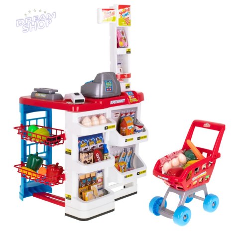 Supermarket sklep kasa fiskalna + wózek model 2 Supermarket sklep kasa fiskalna + wózek model 2