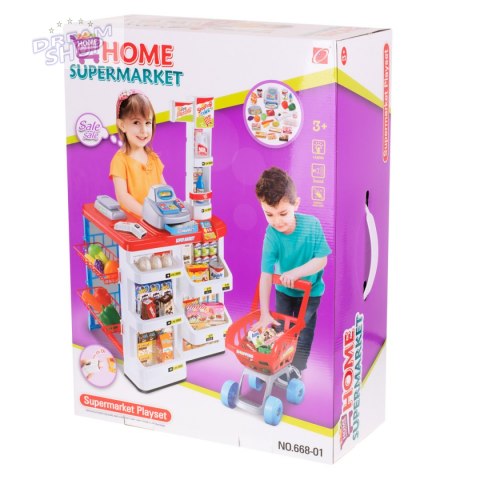 Supermarket sklep kasa fiskalna + wózek model 2 Supermarket sklep kasa fiskalna + wózek model 2