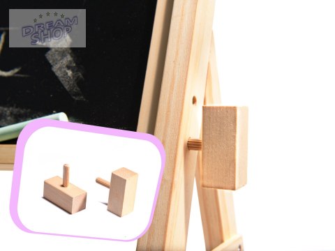 Tablica drewniana 3w1 sztaluga kreda pisaki + papier Tablica drewniana 3w1 sztaluga kreda pisaki + papier