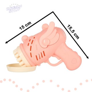 Pistolet do baniek mydlanych bańki mydlane ze skrzydłami różowy